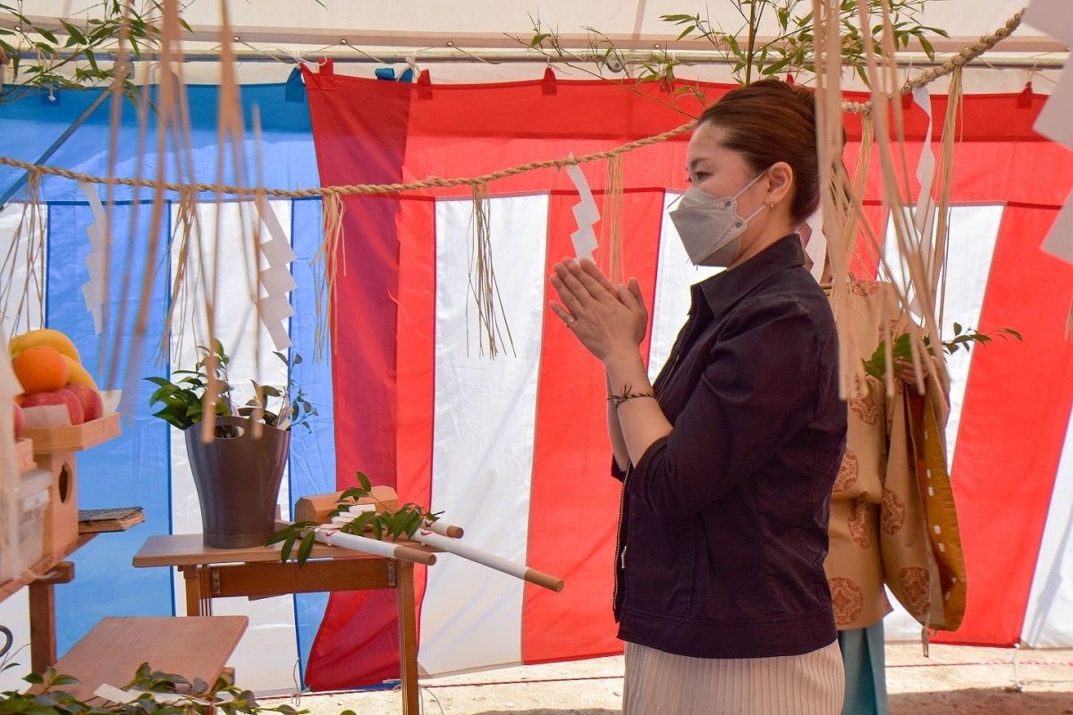「福岡市早良区有田01」注文住宅現場リポート①【地鎮祭】