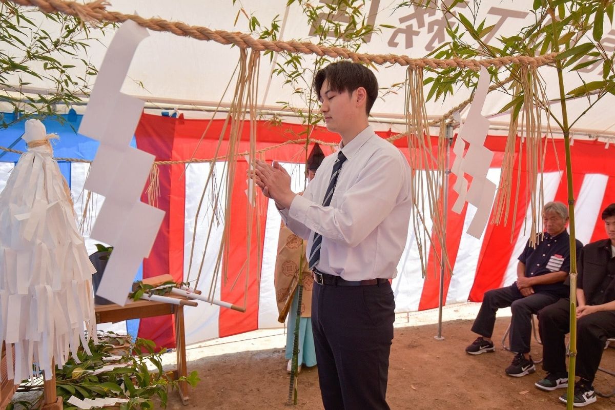 「福岡市早良区有田01」注文住宅現場リポート①【地鎮祭】