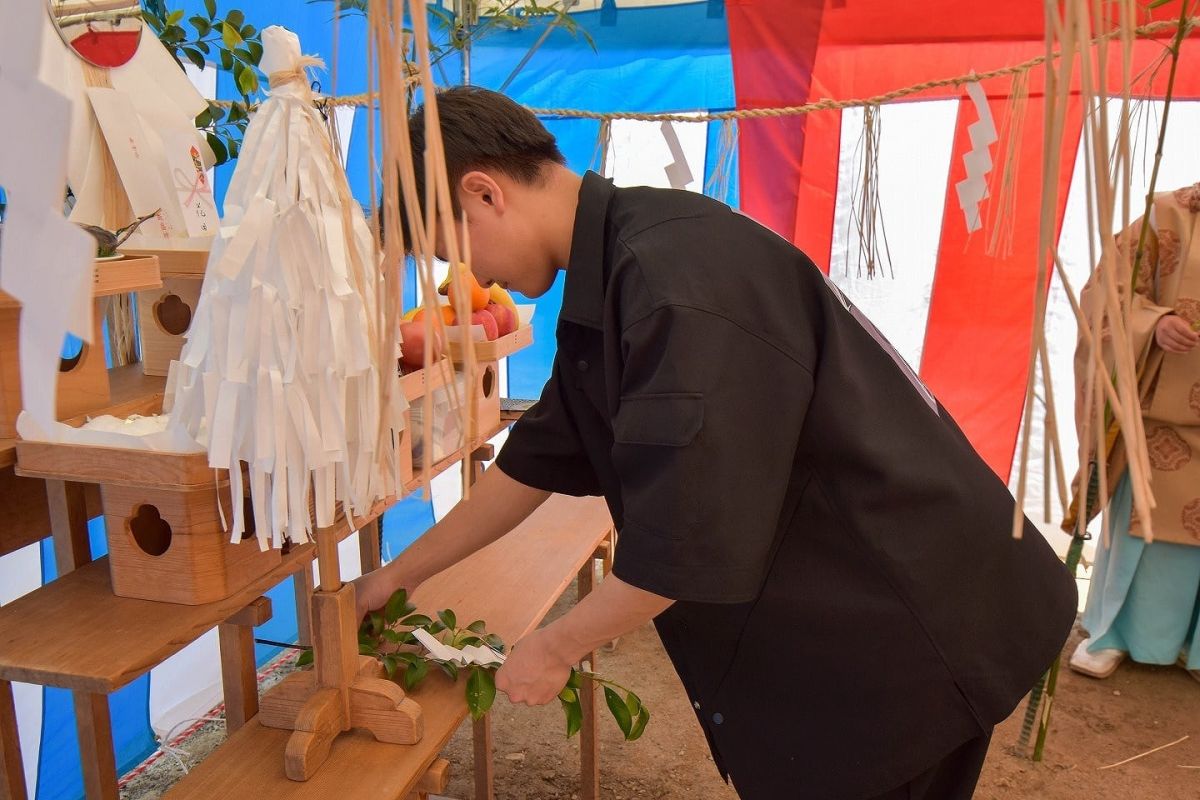 「福岡市早良区有田01」注文住宅現場リポート①【地鎮祭】