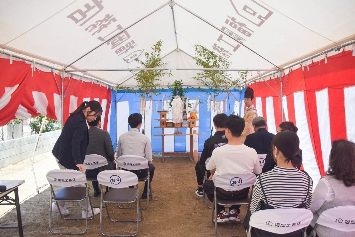 「福岡市早良区有田01」注文住宅現場リポート①【地鎮祭】