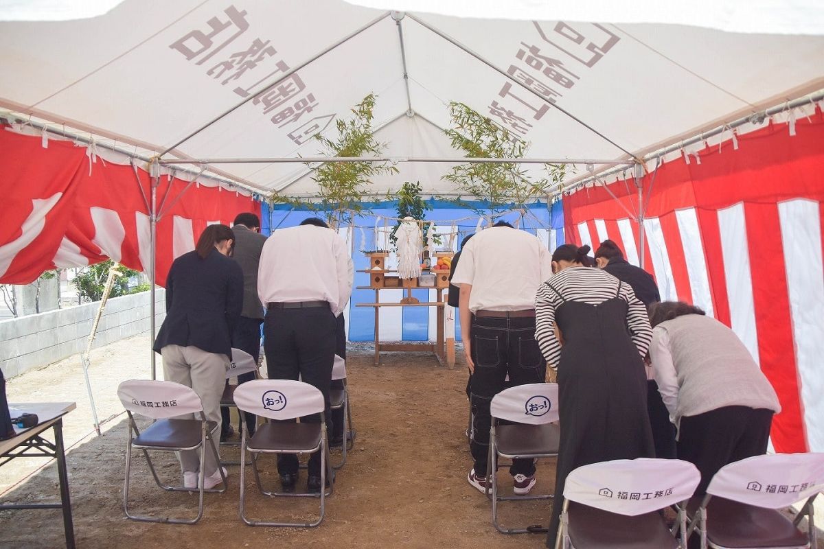 「福岡市早良区有田01」注文住宅現場リポート①【地鎮祭】
