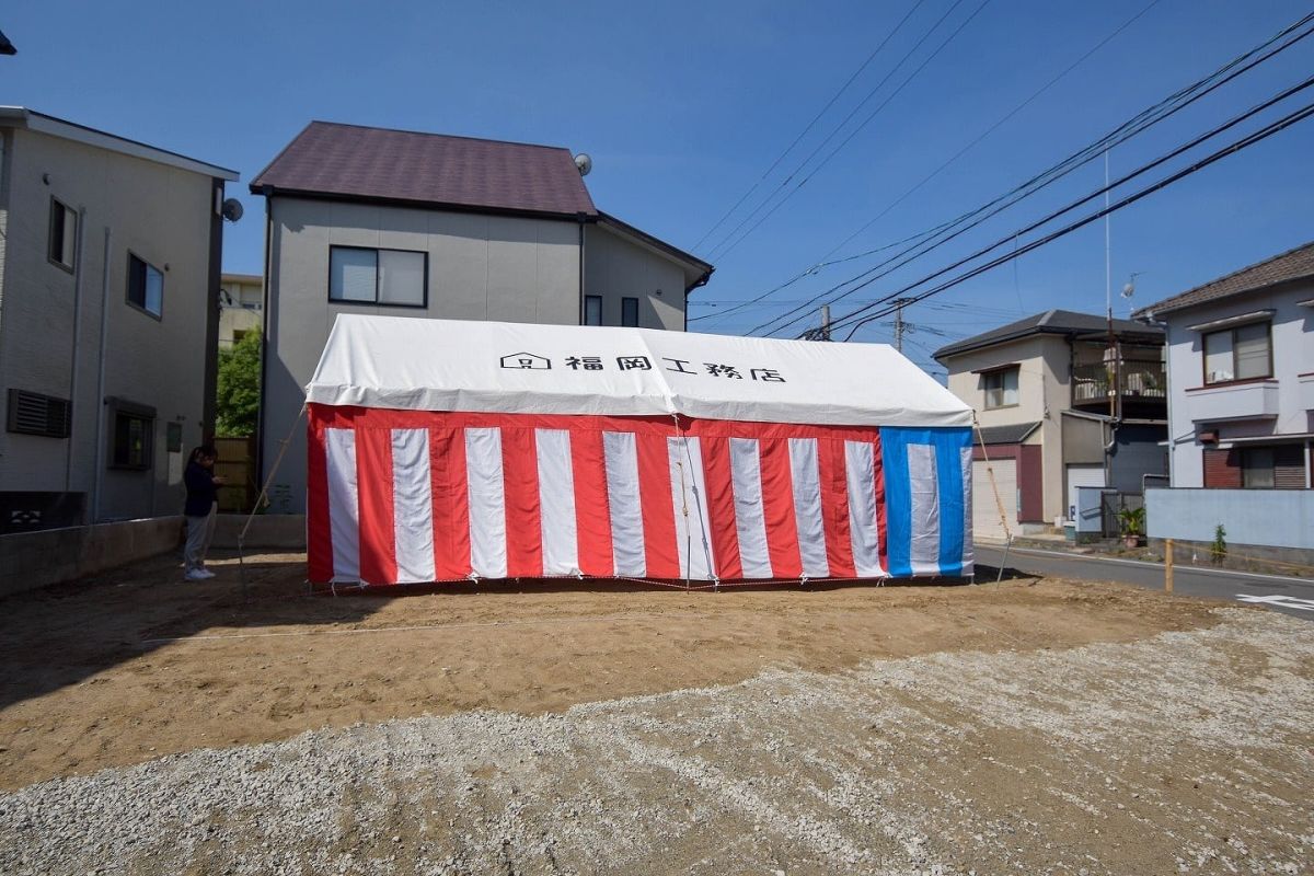 「福岡市早良区有田01」注文住宅現場リポート①【地鎮祭】