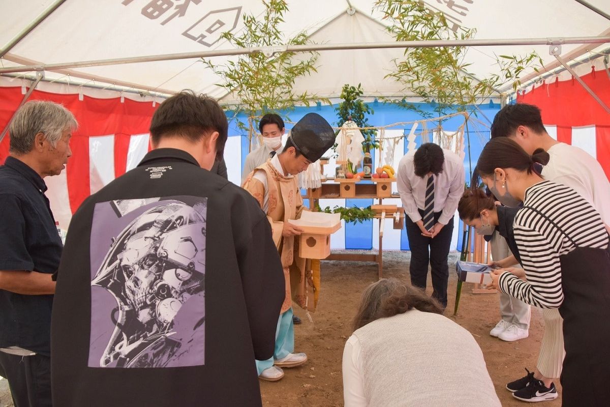 「福岡市早良区有田01」注文住宅現場リポート①【地鎮祭】