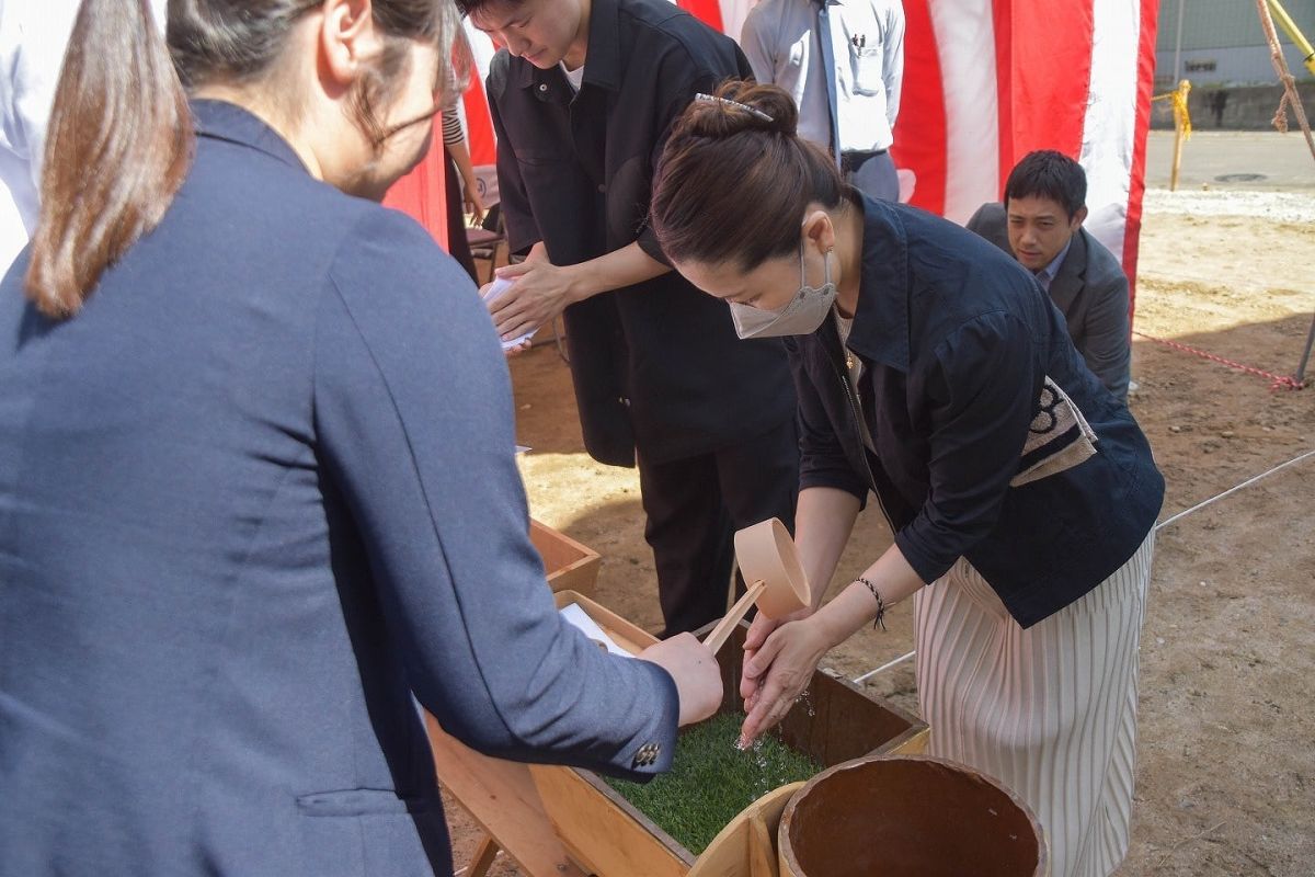 福岡市早良区有田01　注文住宅現場リポート① ～地鎮祭～