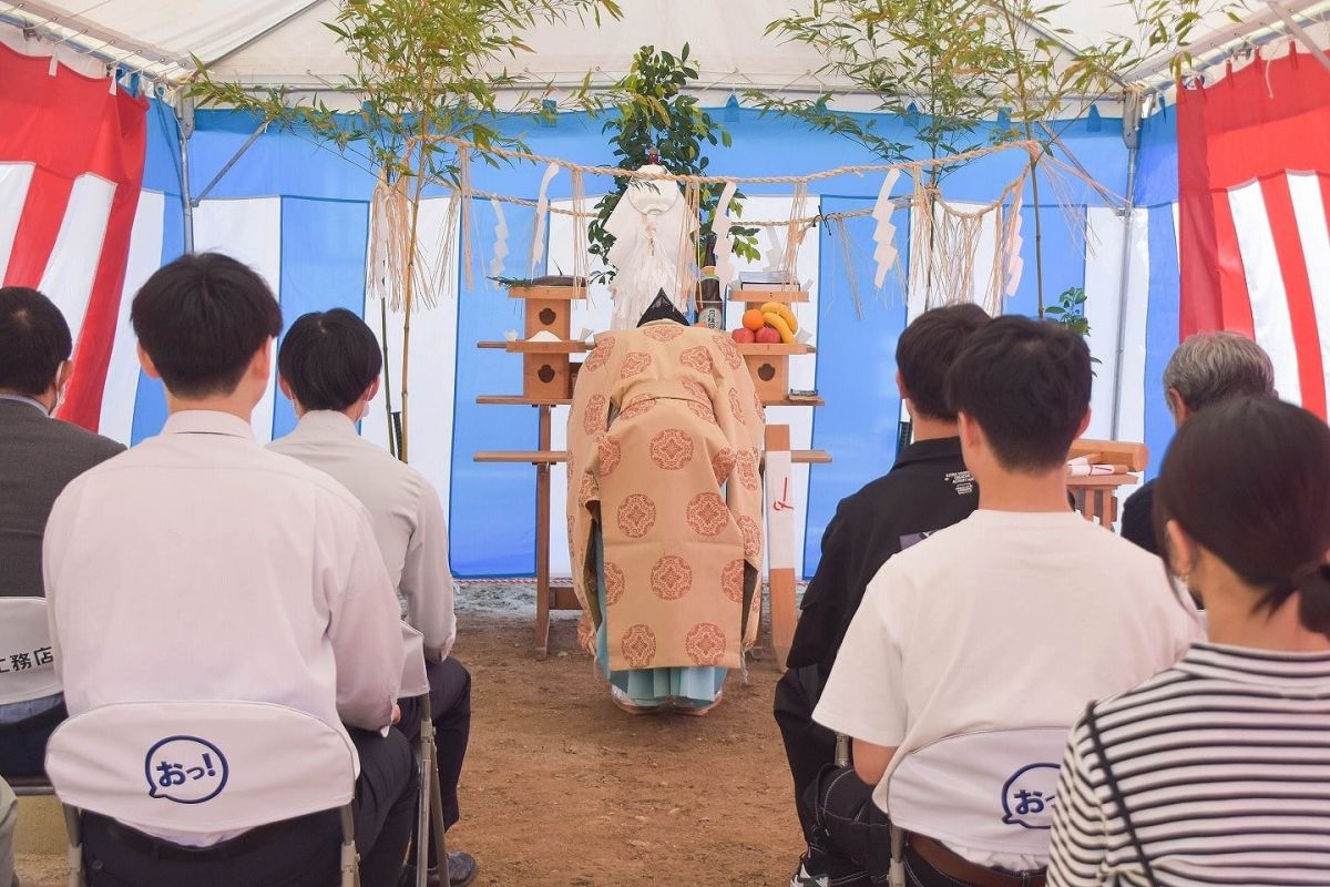 福岡市早良区有田01　注文住宅現場リポート① ～地鎮祭～