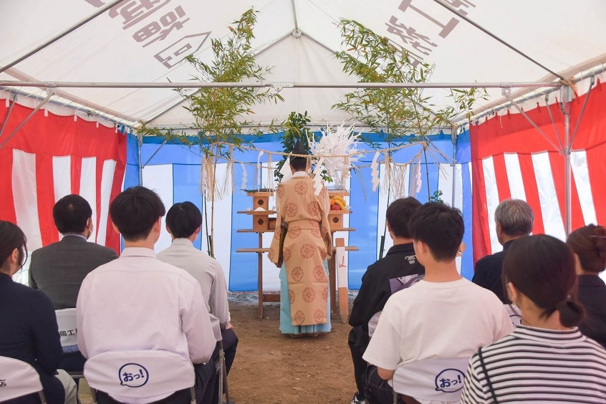 「福岡市早良区有田01」注文住宅現場リポート①【地鎮祭】