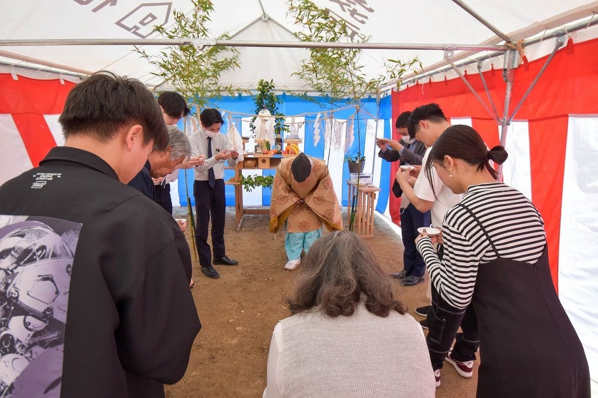 福岡市早良区有田01　注文住宅現場リポート① ～地鎮祭～