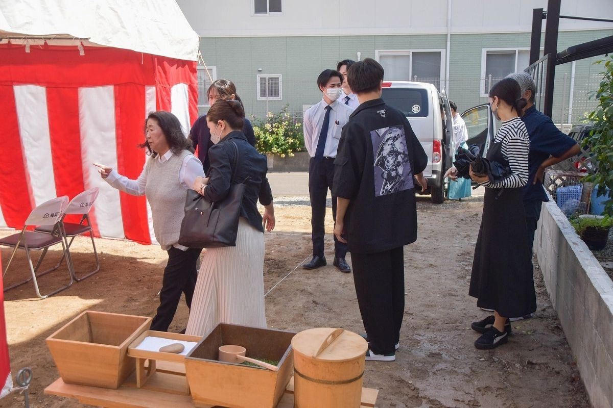 「福岡市早良区有田01」注文住宅現場リポート①【地鎮祭】