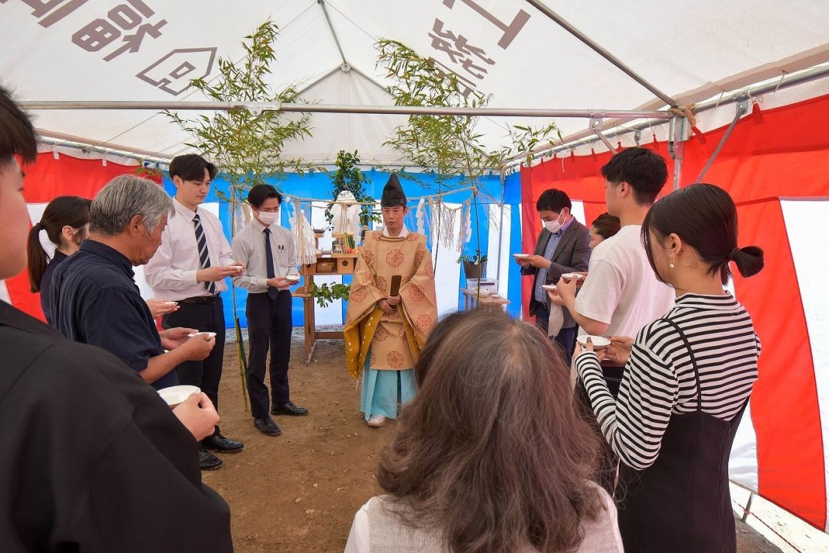 「福岡市早良区有田01」注文住宅現場リポート①【地鎮祭】