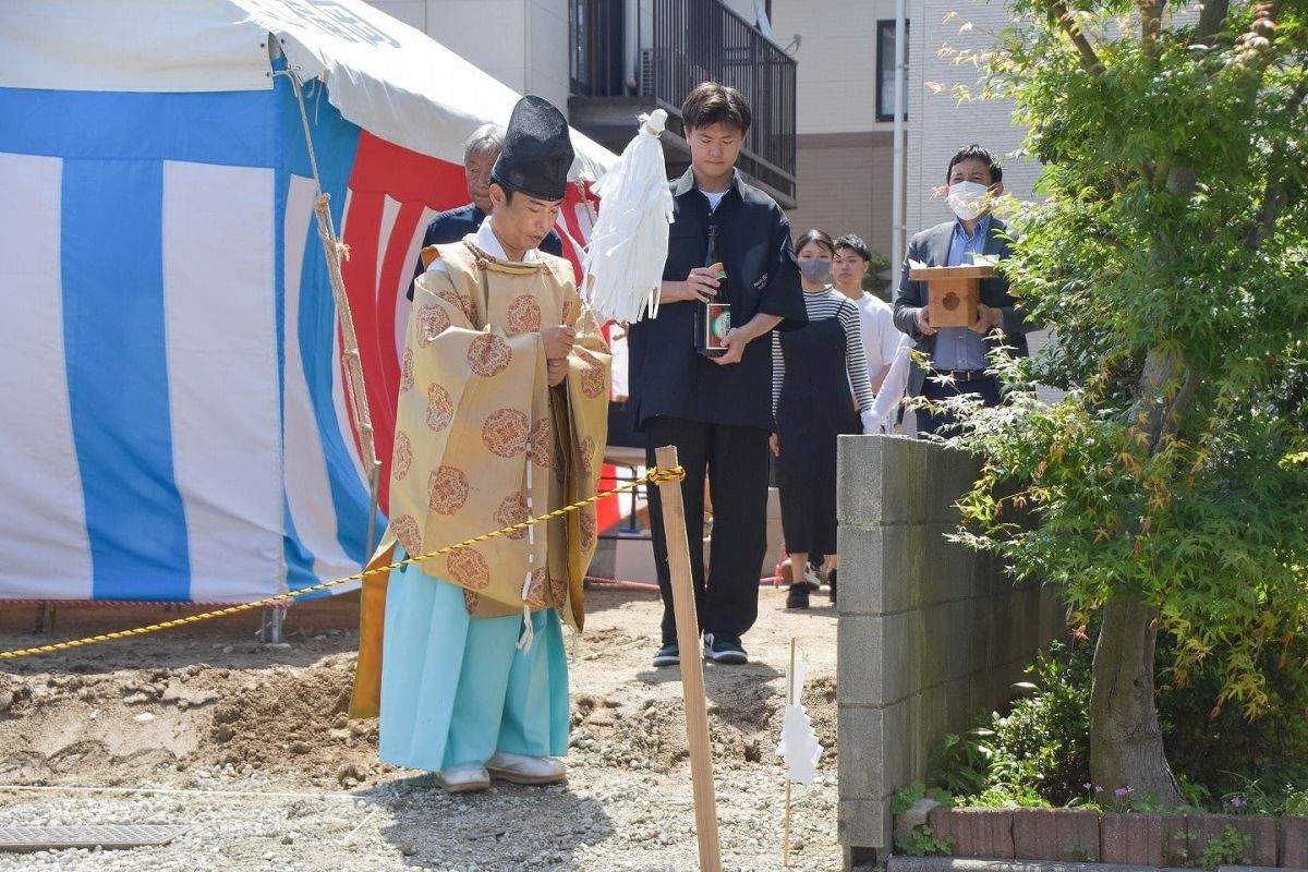 福岡市早良区有田01　注文住宅現場リポート① ～地鎮祭～