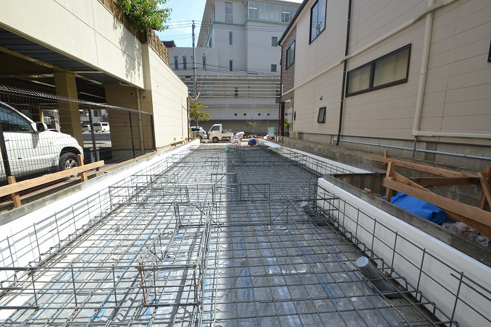 「福岡市中央区01」注文住宅現場リポート③【基礎工事】【配筋】