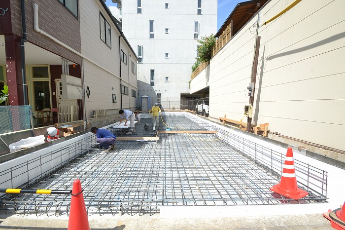 「福岡市中央区01」注文住宅現場リポート③【基礎工事】【配筋】