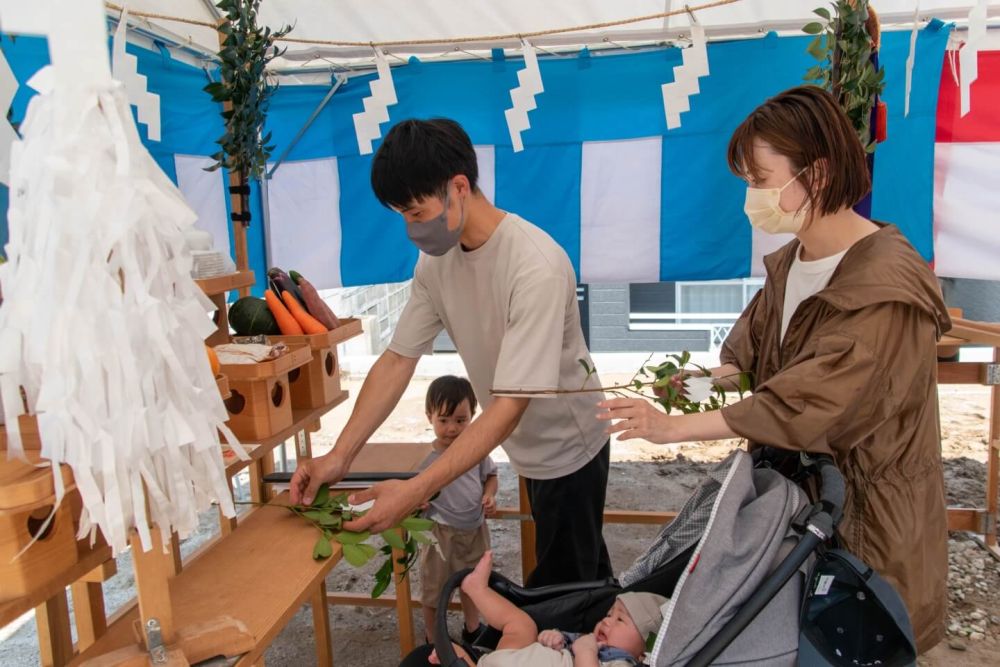 福岡市城南区友丘02　注文住宅建築現場リポート①　～地鎮祭～