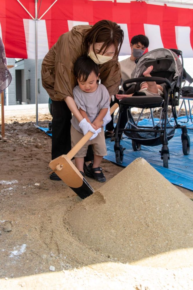 福岡市城南区友丘02　注文住宅建築現場リポート①　～地鎮祭～