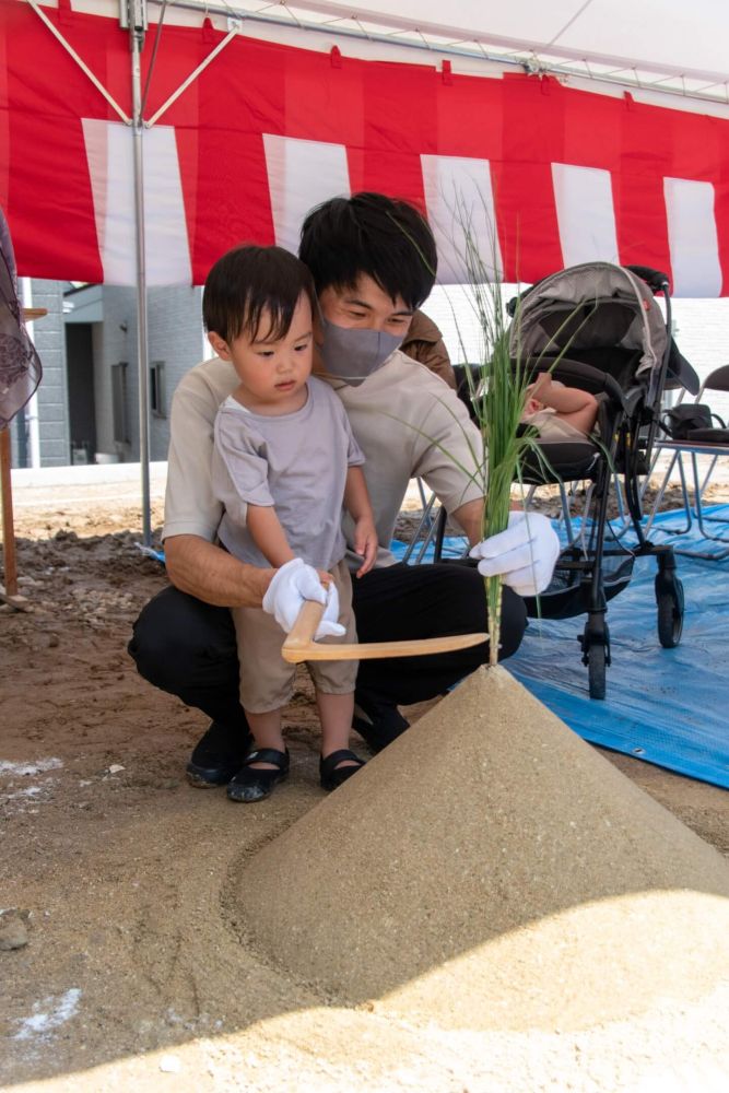 福岡市城南区友丘02　注文住宅建築現場リポート①　～地鎮祭～