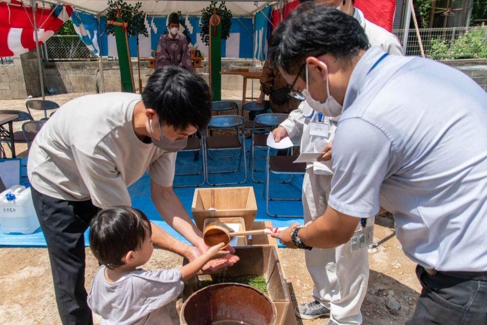 福岡市城南区友丘02　注文住宅建築現場リポート①　～地鎮祭～