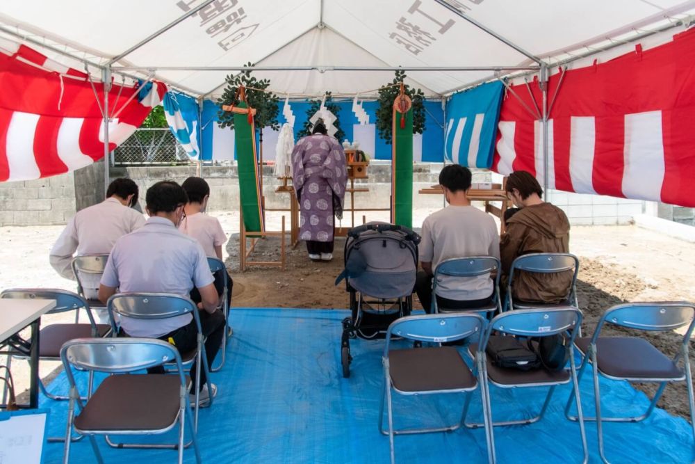 福岡市城南区友丘02　注文住宅建築現場リポート①　～地鎮祭～