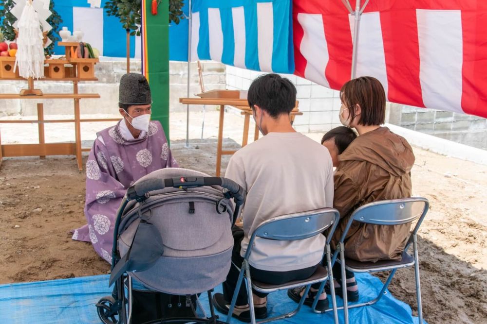 福岡市城南区友丘02　注文住宅建築現場リポート①　～地鎮祭～