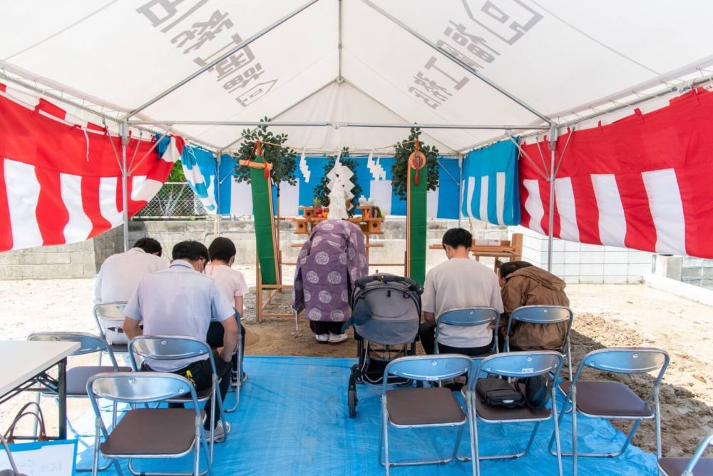 福岡市城南区友丘02　注文住宅建築現場リポート①　～地鎮祭～