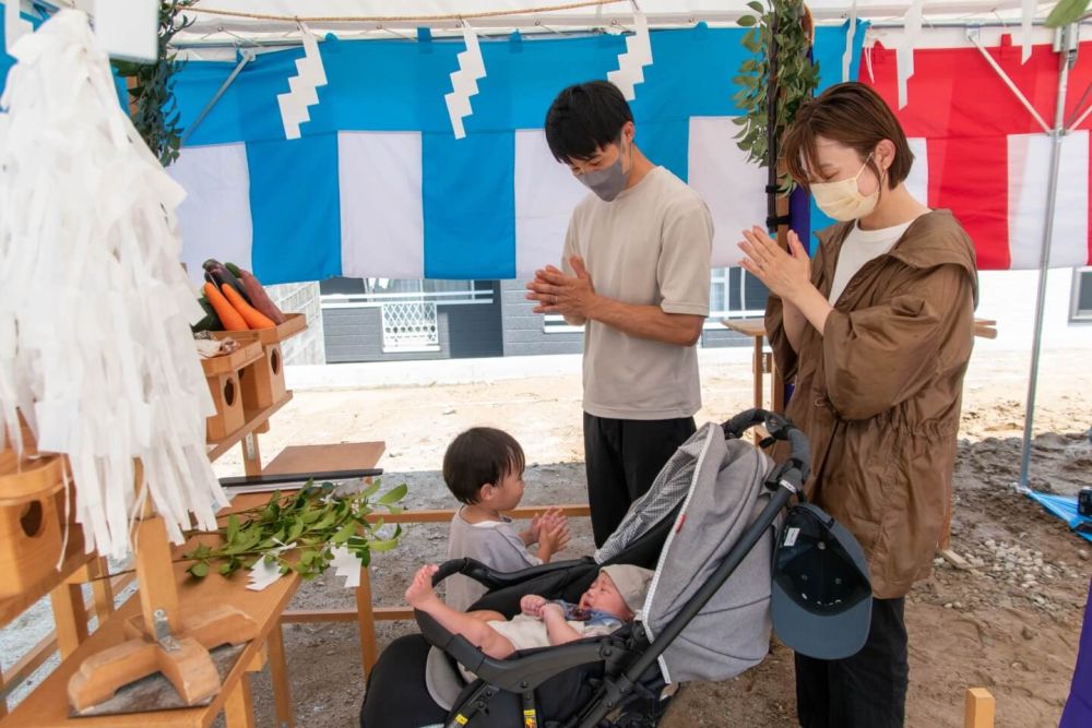 福岡市城南区友丘02　注文住宅建築現場リポート①　～地鎮祭～