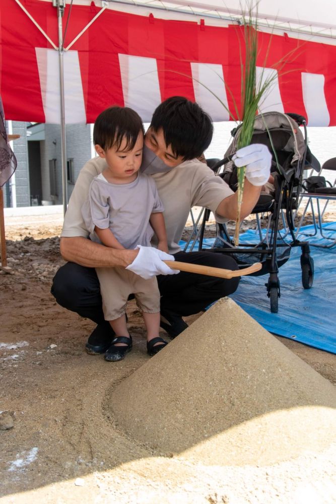 福岡市城南区友丘02　注文住宅建築現場リポート①　～地鎮祭～