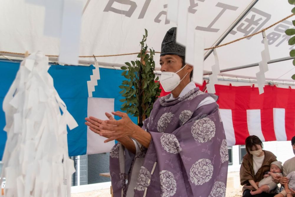 「福岡市城南区友丘02」注文住宅現場リポート①【地鎮祭】