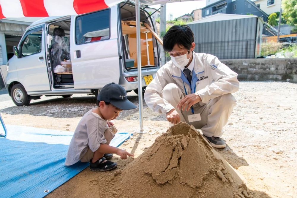 福岡市城南区友丘02　注文住宅建築現場リポート①　～地鎮祭～