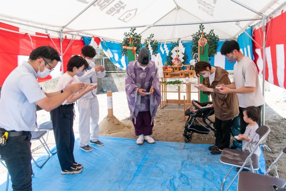 「福岡市城南区友丘02」注文住宅現場リポート①【地鎮祭】