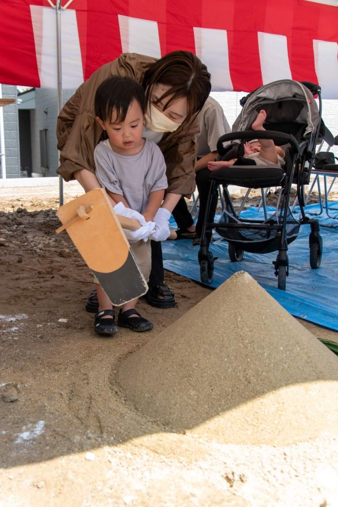 福岡市城南区友丘02　注文住宅建築現場リポート①　～地鎮祭～