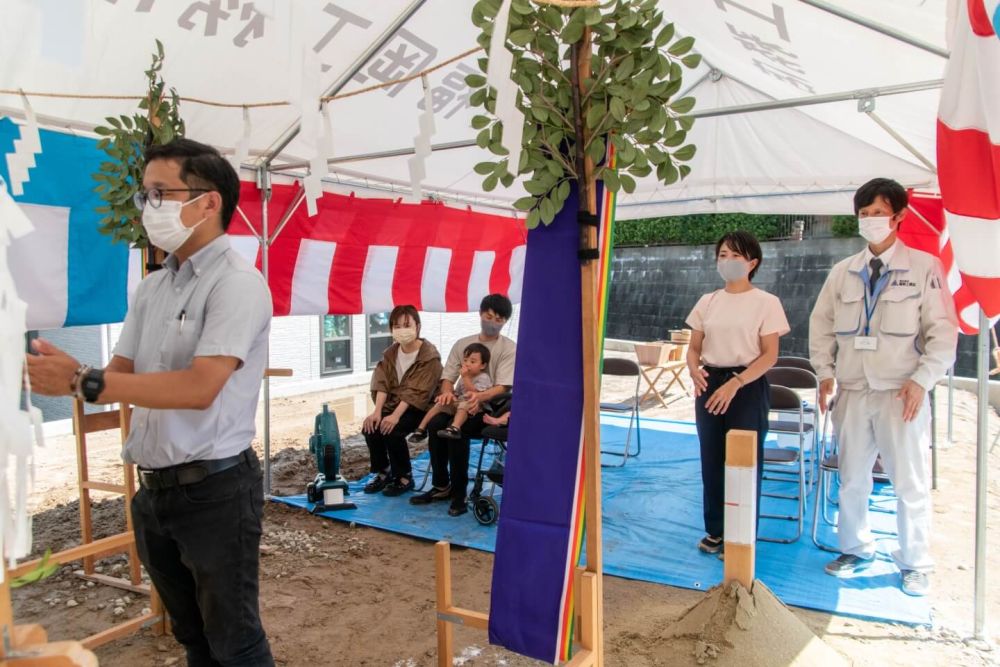 「福岡市城南区友丘02」注文住宅現場リポート①【地鎮祭】