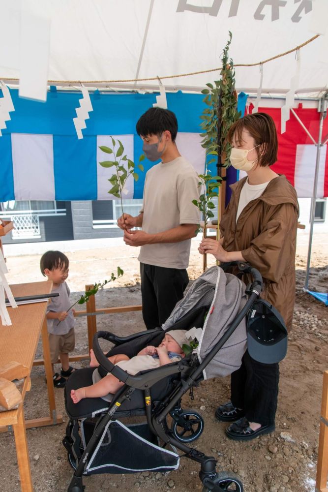 福岡市城南区友丘02　注文住宅建築現場リポート①　～地鎮祭～