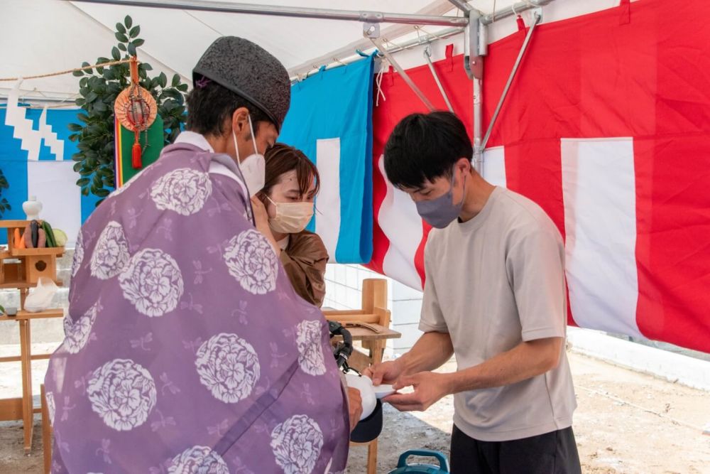 福岡市城南区友丘02　注文住宅建築現場リポート①　～地鎮祭～