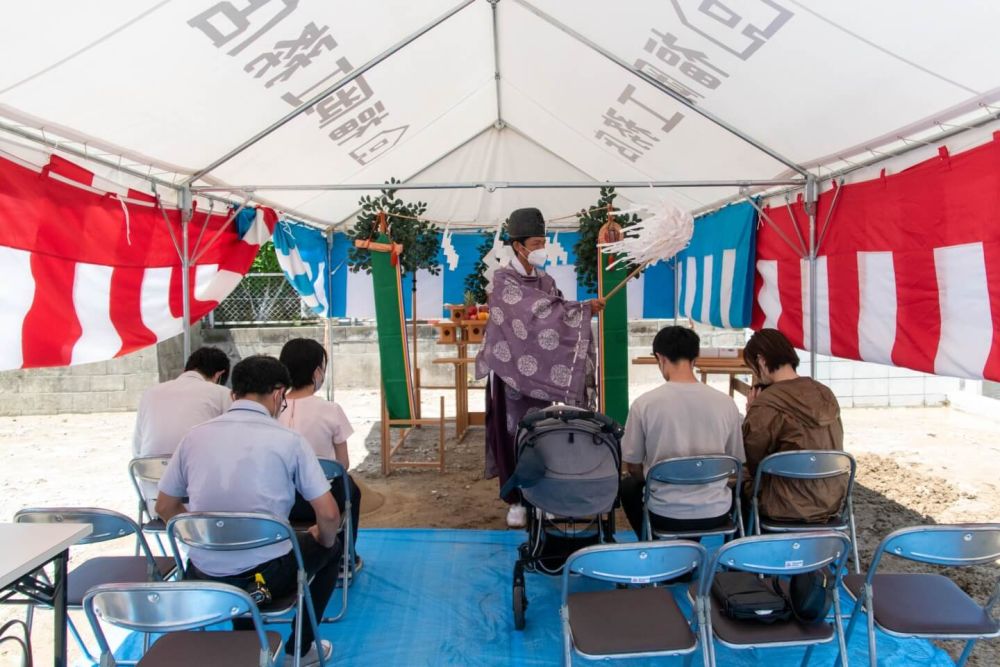 福岡市城南区友丘02　注文住宅建築現場リポート①　～地鎮祭～