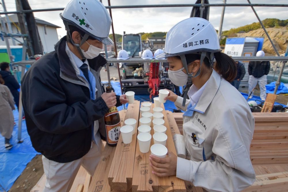 福岡県筑紫野市09　注文住宅建築現場リポート③　～上棟式～