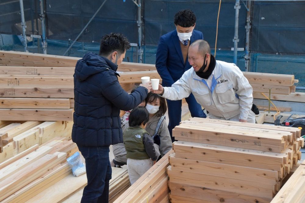 福岡県筑紫野市09　注文住宅建築現場リポート③　～上棟式～