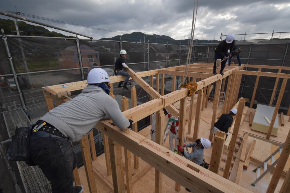 福岡県筑紫野市09　注文住宅建築現場リポート③　～上棟式～