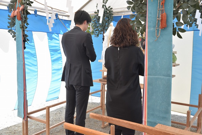 「福岡市博多区01」注文住宅現場リポート①【地鎮祭】
