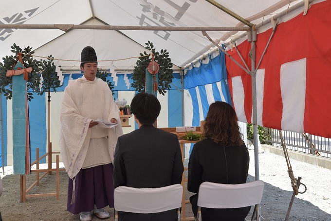 福岡市博多区01　注文住宅建築現場リポート①　～地鎮祭～