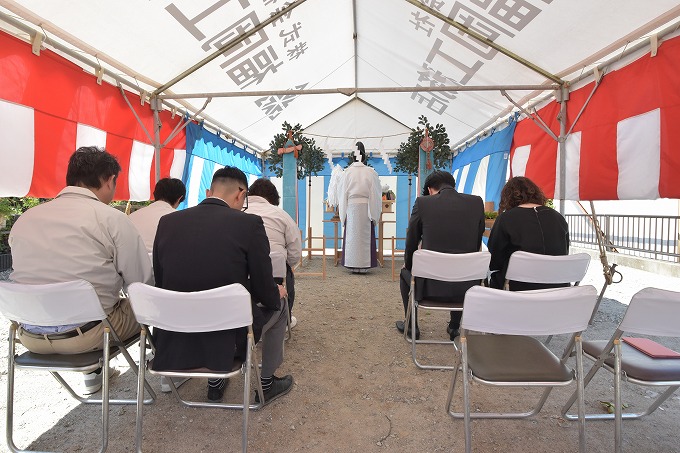 福岡市博多区01　注文住宅建築現場リポート①　～地鎮祭～