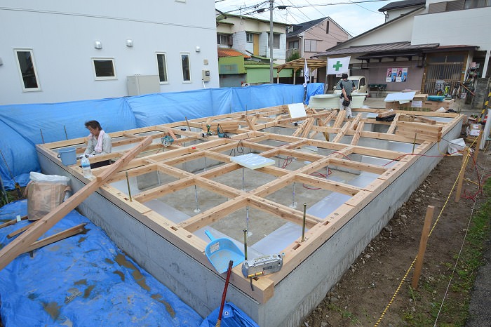 「福岡市南区02」注文住宅現場リポート④【木工事】【土台敷き】