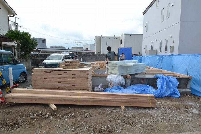 「福岡市南区02」注文住宅現場リポート④【木工事】【土台敷き】