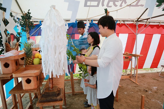 福岡県太宰府市国分02　注文住宅建築現場リポート①　～地鎮祭～