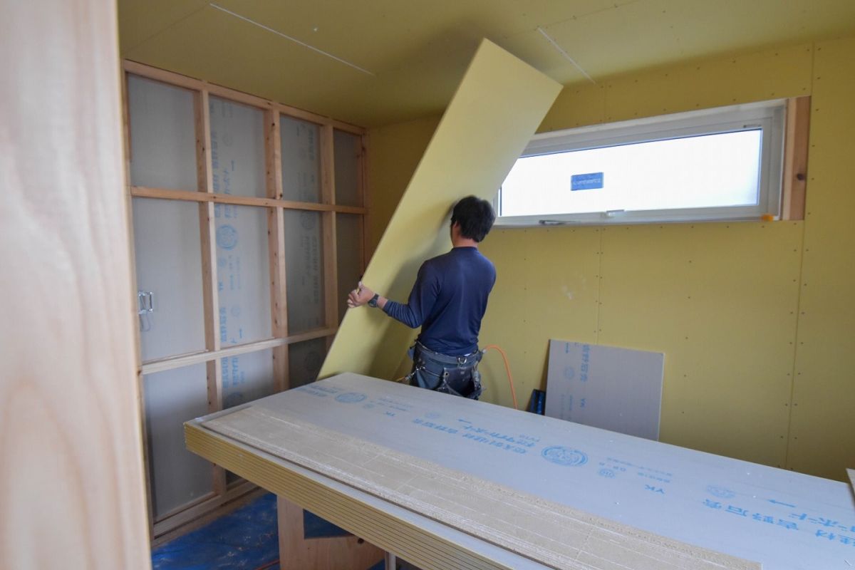 「福岡市西区06」注文住宅現場リポート⑤【木工事】【石膏ボード】