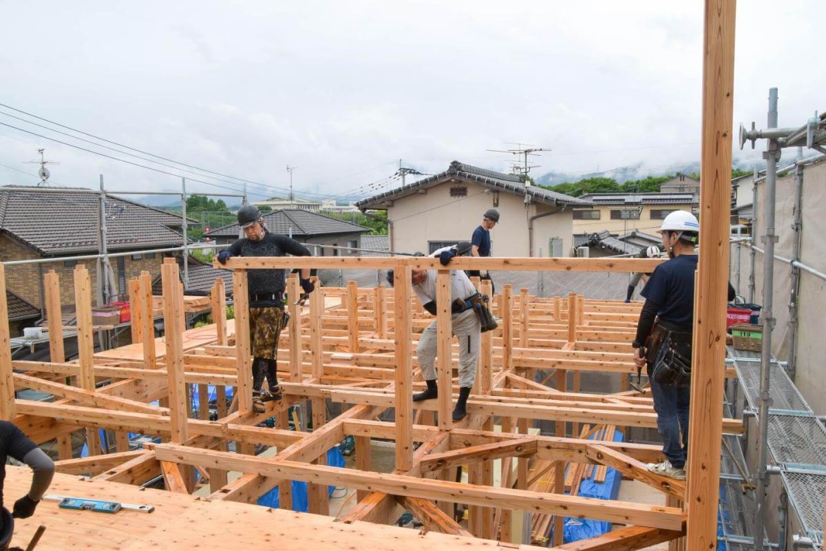 福岡県飯塚市02　注文住宅建築現場リポート③　～上棟式・前半～ 