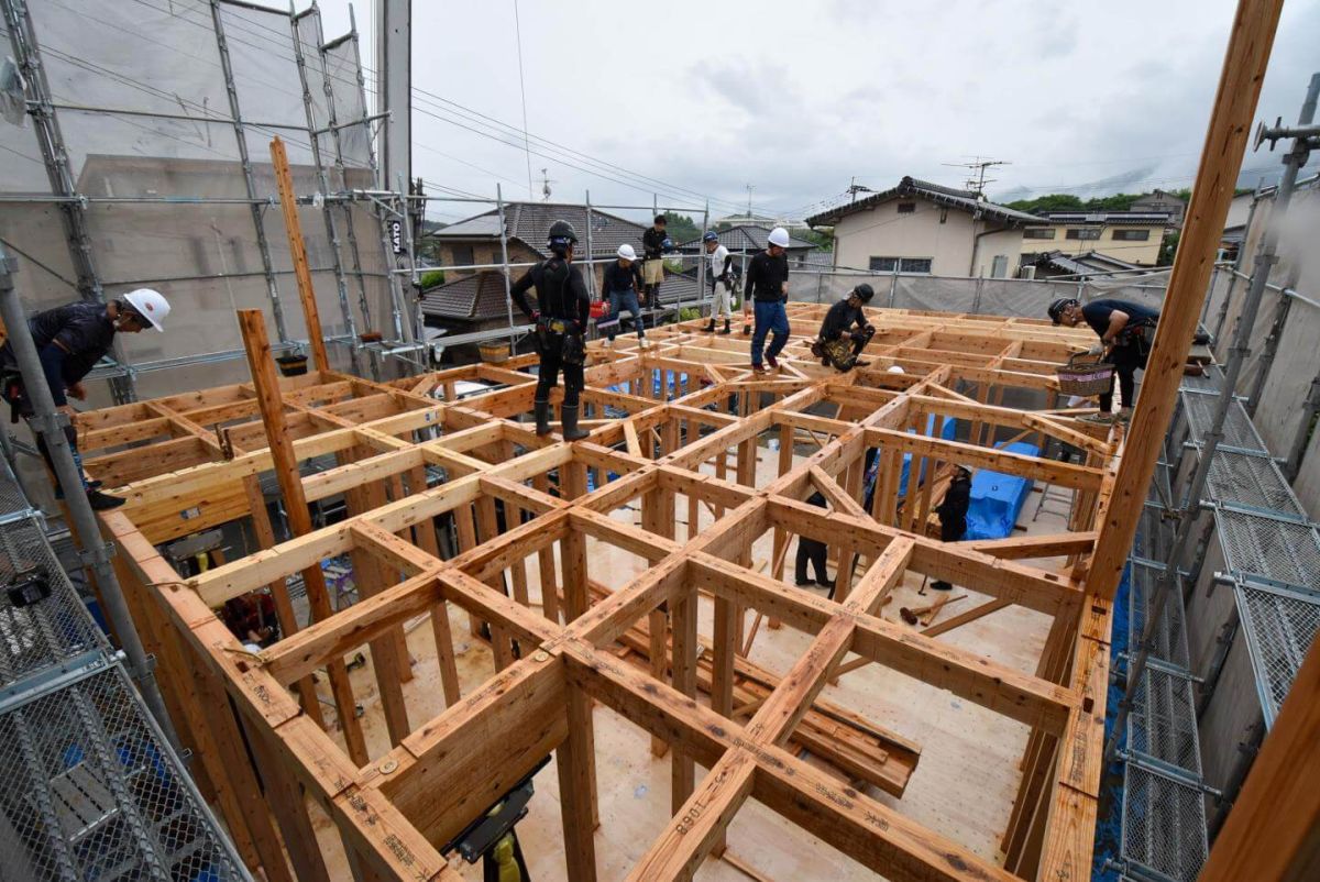 福岡県飯塚市02　注文住宅建築現場リポート③　～上棟式・前半～ 