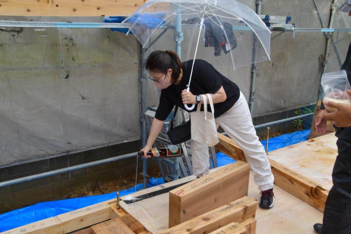 福岡県飯塚市02　注文住宅建築現場リポート③　～上棟式・前半～ 