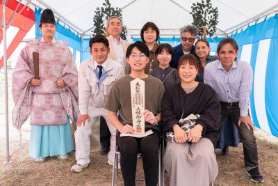 「遠賀郡水巻町01」注文住宅現場リポート①【地鎮祭】