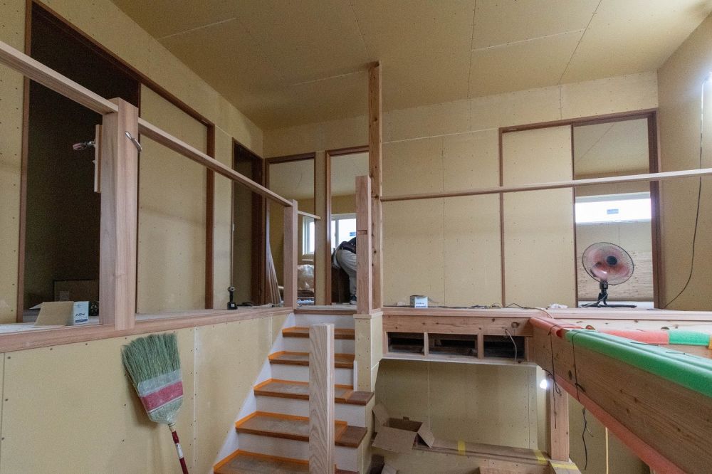 「福岡市東区09」注文住宅現場リポート⑩【木工事】【手すり】