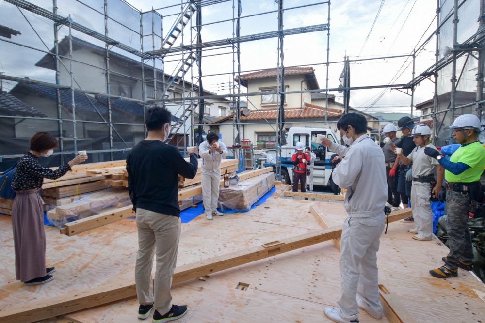 「福岡市早良区野芥01」注文住宅現場リポート④【上棟式】