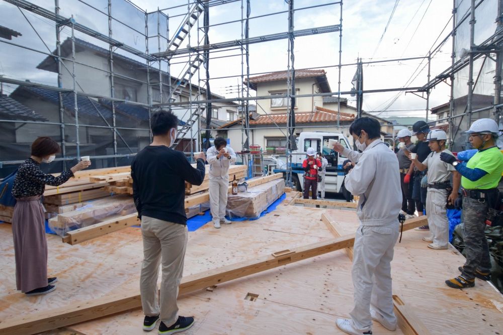 福岡県早良区野芥01　注文住宅建築現場リポート④　～上棟式～